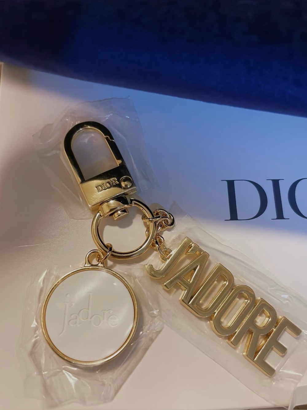 Dior J'Adore Logo Keychain Charm
